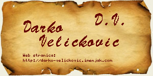 Darko Veličković vizit kartica